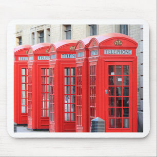 Rote Telefonzellen Londons Mousepad