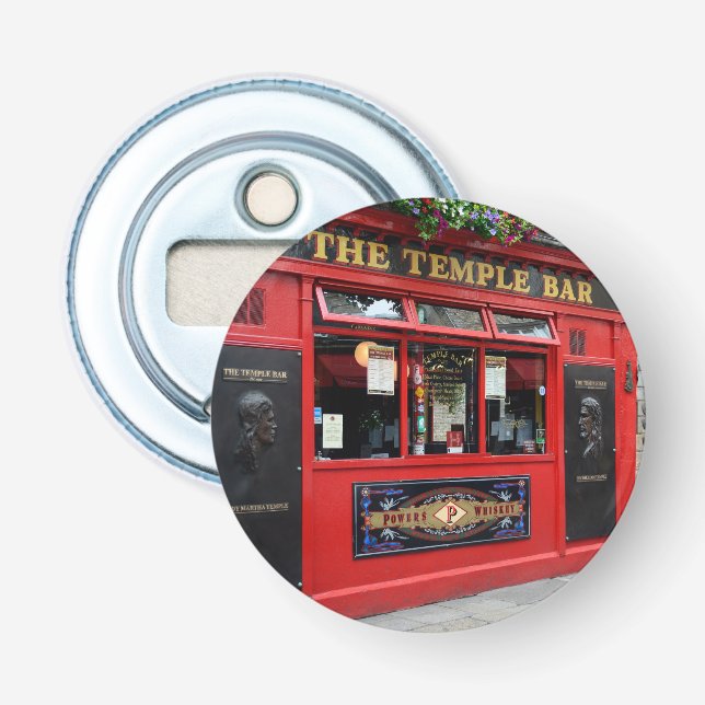 Rote Temple Bar Pub in Dublin Flaschenöffner (Vorderseite)