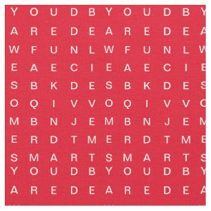 rote Textur der Wortsuche (Inspiration) Stoff