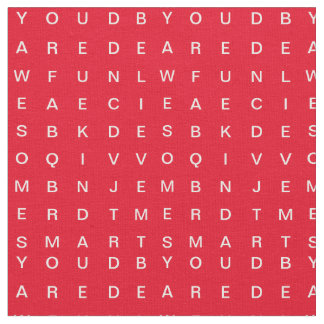 rote Textur der Wortsuche (Inspiration) Stoff