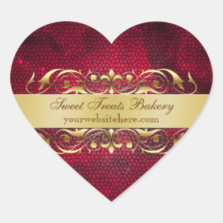 Rote Textur Herz Cupcake Backen Etikett Aufkleber