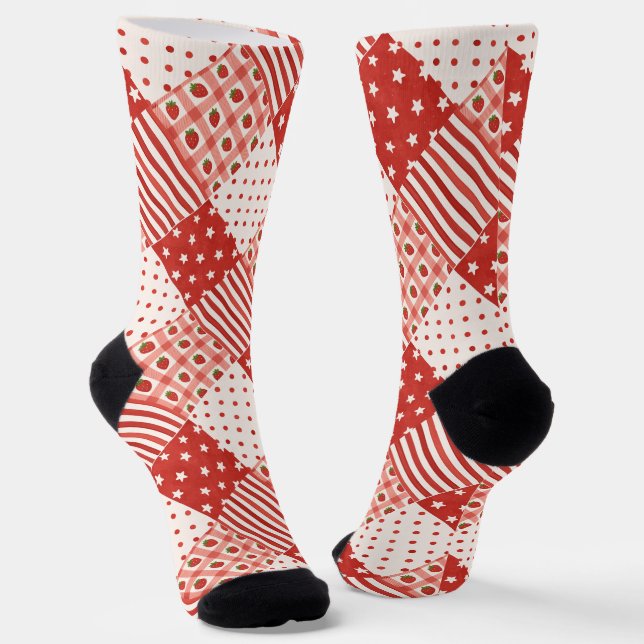 Rote Texturen Socken (Gewinkelt)
