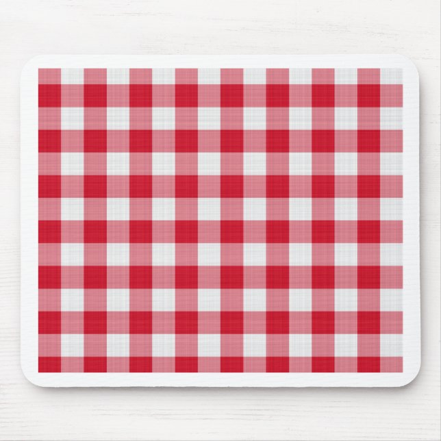 rote Tischdecke Mousepad (Vorne)