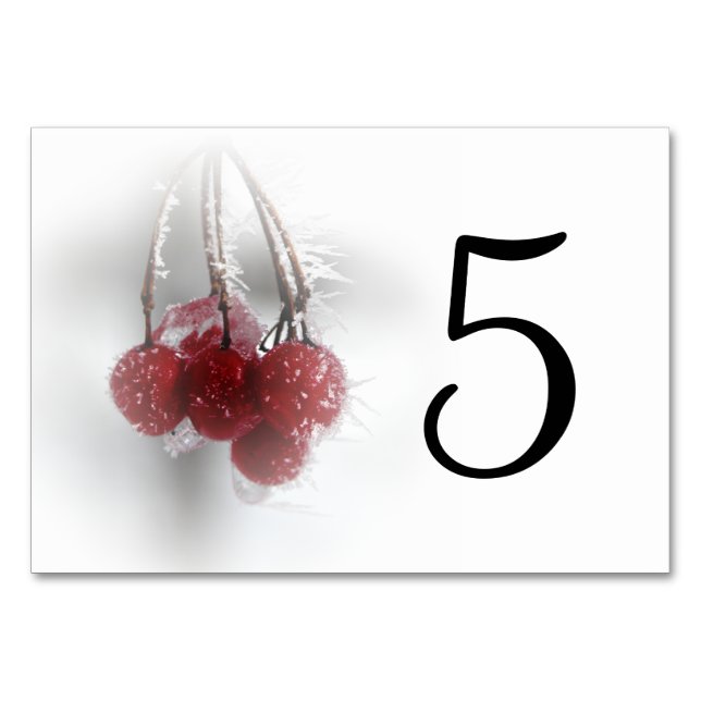 Rote Tischnummern (Vorderseite)