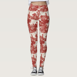 Rote Toile-Landschaftsszene (8) Leggings