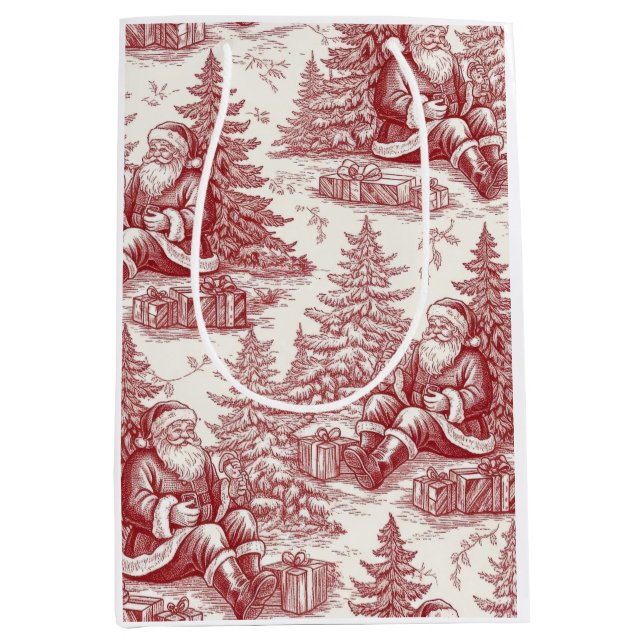 Rote Toile Mittlere Geschenktüte (Vorderseite)