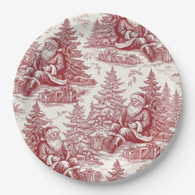 Rote Toile Pappteller (Vorderseite)