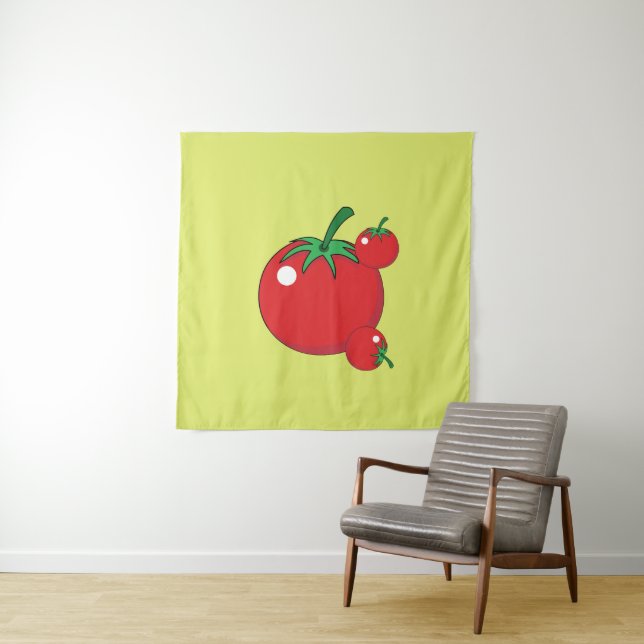 Rote Tomate Wandteppich (Beispiel)