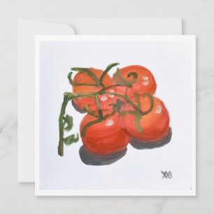 Rote Tomaten auf dem Weinberg Karte