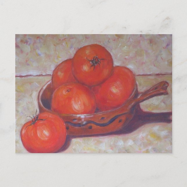 Rote Tomaten in einer Diskette Postkarte (Vorderseite)
