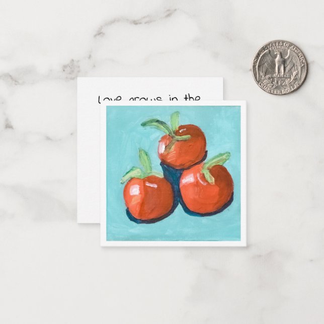 Rote Tomaten Mitteilungskarte (Vorderseite/Rückseite Beispiel)