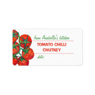 Rote Tomaten/Paradeiser 2 Küchensiegel Adressaufkleber