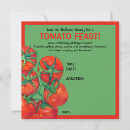 Rote Tomaten/Paradeiser Grüne Fest Einladungskarte