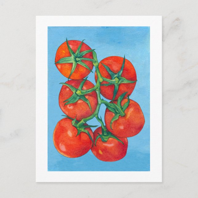 Rote Tomaten Postkarte (Vorderseite)