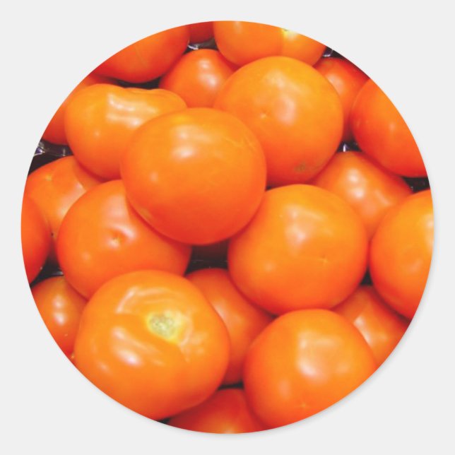 Rote Tomaten Runder Aufkleber (Vorderseite)