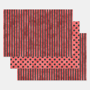 Rote Totenköpfe und Sonnenblumen-Serie Design 11 Geschenkpapier Set
