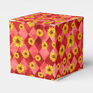 Rote Totenköpfe und Sonnenblumen-Serie Design 9 Geschenkschachtel