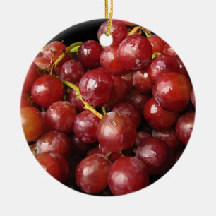 Rote Trauben Keramikornament