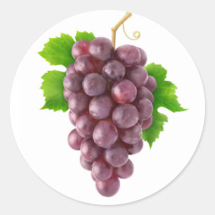 Rote Trauben Runder Aufkleber
