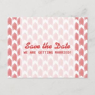 Rote Tribal-Pfeile Save the Date Postkarte