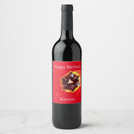Rote Tulip Weinkarte Weinetikett