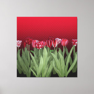 Rote Tulips auf Gradient Leinwanddruck
