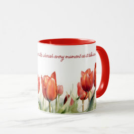 Rote Tulissen Kaffee Tasse