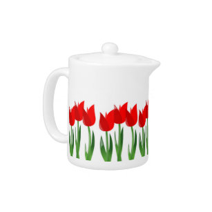 Rote Tulpe-heißer Getränketopf