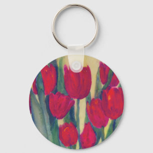rote Tulpe Schlüsselanhänger
