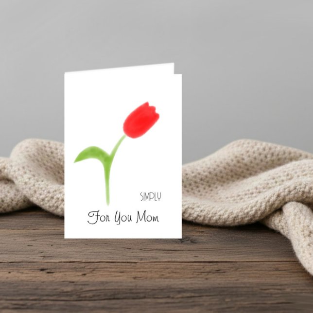 Rote Tulpe zum Muttertag Karte (Von Creator hochgeladen)