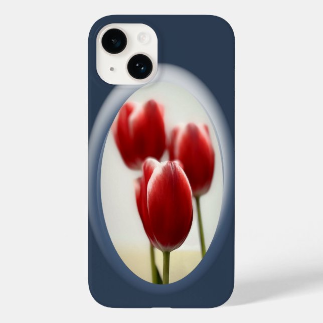 Rote Tulpen Case-Mate iPhone 14 Hülle (Rückseite)