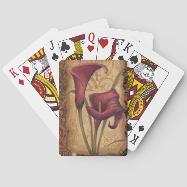 Rote Tulpen I Spielkarten (Rückseite)