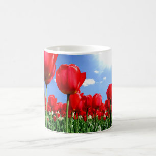 Rote Tulpen im Frühling Kaffeetasse