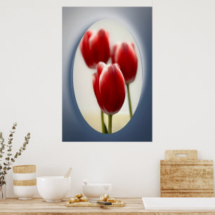 Rote Tulpen Poster