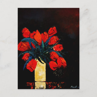 Rote Tulpen Postkarte