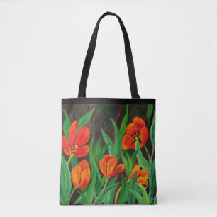 Rote Tulpen Tasche