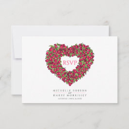 Rote Tulpenmehlspeise Option Hochzeitsveranstaltun RSVP Karte