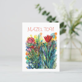 Rote Tulpenpostkarte Postkarte
