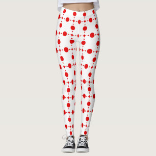 Rote Tupfen, Tupfenmuster, Punkte, Gepunktet Leggings
