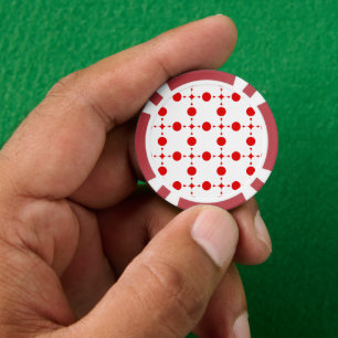 Rote Tupfen, Tupfenmuster, Punkte, Gepunktet Pokerchips