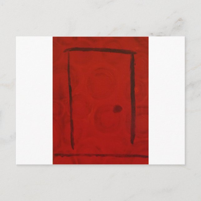 Rote Tür durch S. B. Eazle Postkarte (Vorderseite)