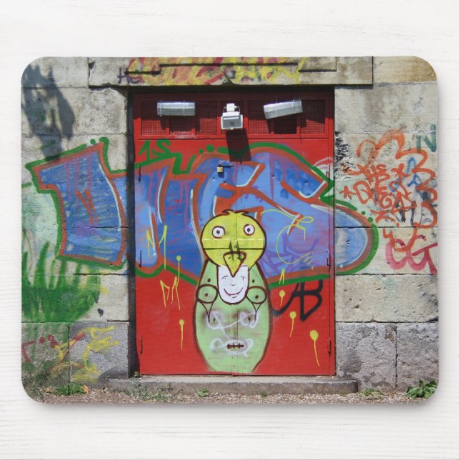 Rote Tür Mousepad (Vorne)