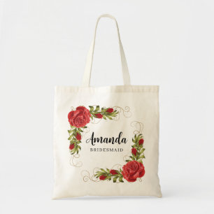 Rote türkische Rosen Cute Minimal Brautjungfer Tragetasche
