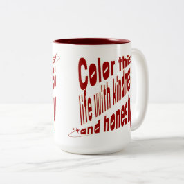 Rote Typografie-Motivation Zweifarbige Tasse
