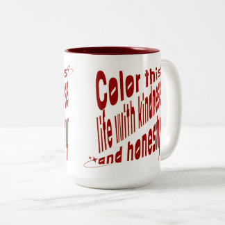 Rote Typografie-Motivation Zweifarbige Tasse