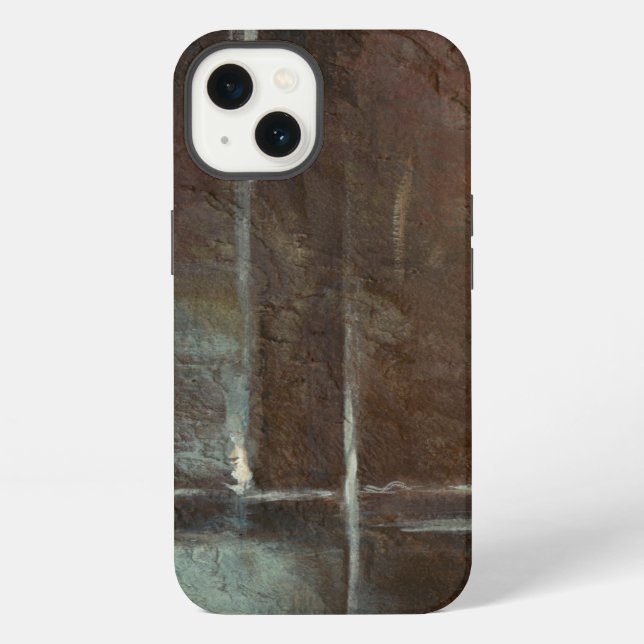 Rote u. graue Backsteinmauer iPhone Hülle (Rückseite)