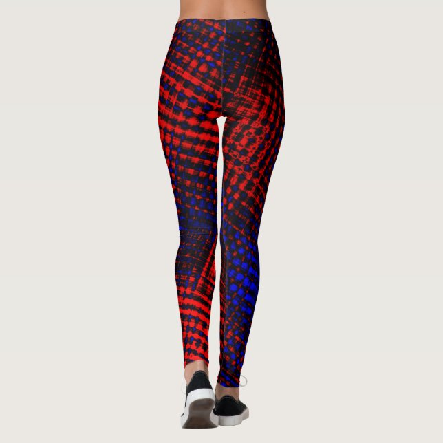 Rote überquert Risiken im blauen Grund? Leggings (Rückseite)