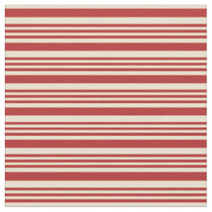 Rote und beige farbige Streifen/Linienmuster Stoff