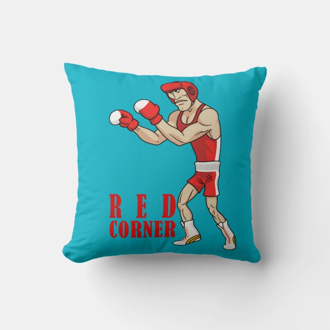 rote und blaue Eckboxer Kissen (Vorderseite)