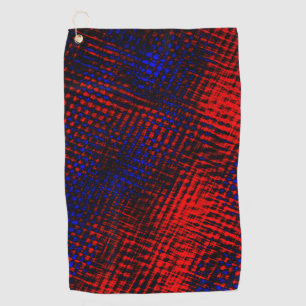 Rote und blaue Kratzer Golfhandtuch